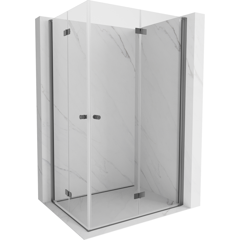 Mexen Mist-F Duo Folding Shower Cabin Right 80 x 85 cm, Transparent, Gun Metal - 8A6-080L-085P-95-00