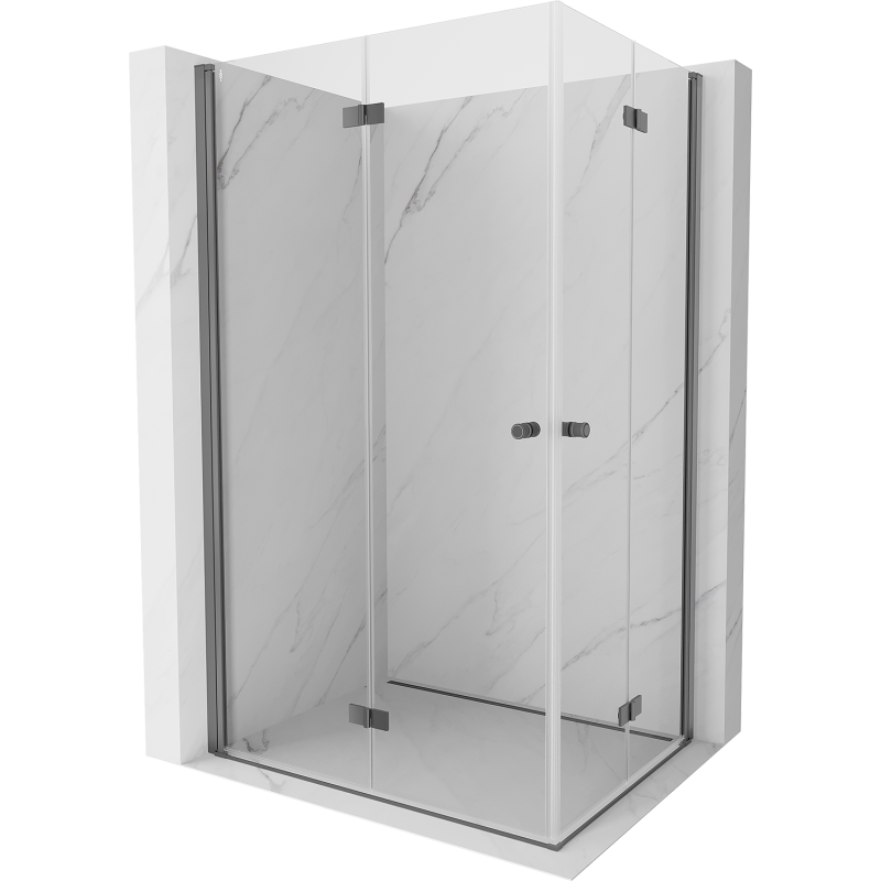 Mexen Mist-F Duo foldable shower cabin left 105 x 100 cm, transparent, gun metal - 8A6-105L-100P-95-00