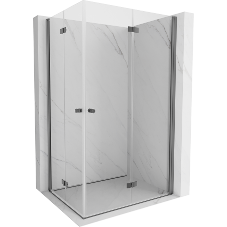 Mexen Mist-F Duo Folding Shower Cabin Right 90 x 105 cm, Transparent, Gun Metal - 8A6-090L-105P-95-00