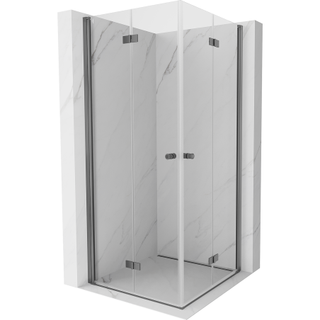 Mexen Mist-F Duo foldable shower cabin 110 x 110 cm, transparent, gun metal - 8A6-110L-110P-95-00