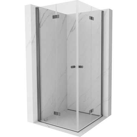 Mexen Mist-F Duo folding shower cabin 120 x 120 cm, transparent, gun metal - 8A6-120L-120P-95-00