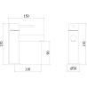 Mexen Elba black washbasin faucet - 74100-70