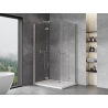 Mexen Mist-F Duo folding shower cabin left 85 x 70 cm, transparent, brushed nickel - 8A6-085L-070P-97-00