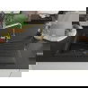 Mexen Cesar 1-compartment granite sink with a drip tray and kitchen mixer tap Duero, Black/Gold metallic - 6514-75-671600-50-B