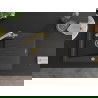 Mexen Cesar 1-compartment granite sink with a drip tray and kitchen mixer tap Duero, spotted black - 6514-76-671600-50
