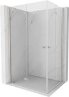 Mexen Mist-F Duo foldable shower cabin left 115 x 100 cm, transparent, brushed nickel - 8A6-115L-100P-97-00