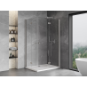 Mexen Mist-F Duo folding shower cabin right 75 x 105 cm, transparent, brushed nickel - 8A6-075L-105P-97-00