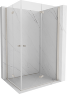 Mexen Mist-F Duo folding shower cabin right 100 x 115 cm, transparent, brushed nickel - 8A6-100L-115P-97-00