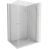 Mexen Mist-F Duo folding shower cabin right 70 x 120 cm, transparent, brushed nickel - 8A6-070L-120P-97-00