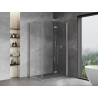Mexen Mist-F Duo Folding Shower Enclosure Right 85 x 120 cm, Transparent, Brushed Nickel - 8A6-085L-120P-97-00