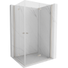 Mexen Mist-F Duo Folding Shower Enclosure Right 85 x 120 cm, Transparent, Brushed Nickel - 8A6-085L-120P-97-00