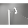 Mexen Mist asymmetrical pentagonal hinged shower cabin 100 x 90 cm, transparent, white - 8A8-100-090-20-00