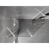 Mexen Mist asymmetrical pentagonal hinged shower cabin 100 x 90 cm, transparent, white - 8A8-100-090-20-00