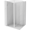 Mexen Mist asymmetrical pentagonal hinged shower cabin 100 x 90 cm, transparent, white - 8A8-100-090-20-00
