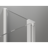Mexen Mist asymmetrical pentagonal shower cabin with hinged door 80 x 100 cm, transparent, white - 8A8-080-100-20-00