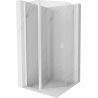 Mexen Mist pentagonal hinged shower enclosure 100 x 100 cm, transparent, white - 8A8-100-100-20-00