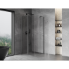 Mexen Mist pentagonal shower cabin with hinged door 80 x 80 cm, transparent, brushed gun gray - 8A8-080-080-66-00