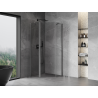 Mexen Mist pentagonal shower cabin with hinged door 80 x 80 cm, transparent, brushed gun gray - 8A8-080-080-66-00