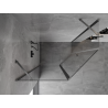Mexen Mist asymmetric pentagonal shower enclosure with hinged door 90 x 80 cm transparent, brushed gun gray - 8A8-090-080-66-00