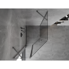 Mexen Mist asymmetrical hinged pentagonal shower enclosure 80 x 90 cm transparent, gun gray brushed - 8A8-080-090-66-00