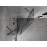 Mexen Mist Pentagonal Hinged Shower Enclosure 90 x 90 cm, Transparent, Gun Gray Brushed - 8A8-090-090-66-00