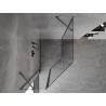 Mexen Mist asymmetrical pentagonal shower cabin with hinged door 90 x 100 cm transparent gun gray brushed - 8A8-090-100-66-00