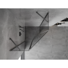 Mexen Mist Pentagonal Hinged Shower Cabin 100 x 100 cm, Transparent, Brushed Gun Gray - 8A8-100-100-66-00