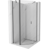 Mexen Mist Pentagonal Hinged Shower Cabin 100 x 100 cm, Transparent, Brushed Gun Gray - 8A8-100-100-66-00