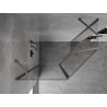 Mexen Mist asymmetric pentagonal shower cabin with hinged door 90 x 80 cm, transparent, gun metal - 8A8-090-080-95-00