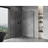Mexen Mist asymmetrical pentagonal shower enclosure with hinged door 100 x 80 cm, transparent, gun metal - 8A8-100-080-95-00
