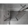 Mexen Mist asymmetrical pentagonal shower enclosure with hinged door 100 x 80 cm, transparent, gun metal - 8A8-100-080-95-00