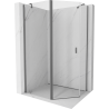Mexen Mist asymmetrical pentagonal shower enclosure with hinged door 100 x 80 cm, transparent, gun metal - 8A8-100-080-95-00