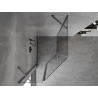 Mexen Mist asymmetrical pentagonal shower cabin with hinged door 80 x 90 cm, transparent, gun metal - 8A8-080-090-95-00