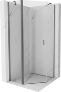 Mexen Mist pentagonal hinged shower cabin 90 x 90 cm, transparent, gun metal - 8A8-090-090-95-00