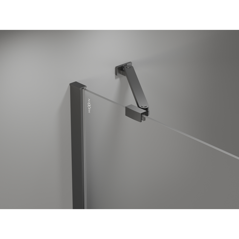 Mexen Mist pentagonal swing shower cabin 100 x 100 cm, transparent, gun metal - 8A8-100-100-95-00
