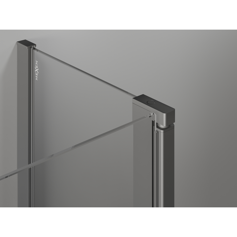 Mexen Mist pentagonal swing shower cabin 100 x 100 cm, transparent, gun metal - 8A8-100-100-95-00