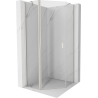 Mexen Mist pentagonal pivot shower enclosure 80 x 80 cm, transparent, brushed nickel - 8A8-080-080-97-00
