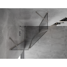 Mexen Mist pentagonal pivot shower enclosure 80 x 80 cm, transparent, brushed nickel - 8A8-080-080-97-00