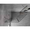Mexen Mist asymmetrical hinged pentagonal shower enclosure 100 x 80 cm, transparent, brushed nickel - 8A8-100-080-97-00