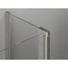 Mexen Mist pentagonal shower enclosure with hinged door 90 x 90 cm, transparent, brushed nickel - 8A8-090-090-97-00