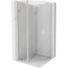 Mexen Mist pentagonal shower enclosure with hinged door 90 x 90 cm, transparent, brushed nickel - 8A8-090-090-97-00
