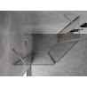 Mexen Mist asymmetrical pentagonal shower enclosure with hinged door 100 x 90 cm, transparent, brushed nickel