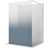 Mexen Kioto freestanding shower wall 120 x 200 cm, ombre blue 8 mm, chrome - 800-120-002-01-46