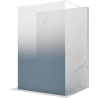 Mexen Kioto freestanding shower screen 100 x 200 cm, blue ombre 8 mm, white - 800-100-002-20-46