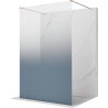 Mexen Kioto freestanding shower wall 100 x 200 cm, blue ombre 8 mm, rose gold - 800-100-002-60-46