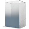Mexen Kioto freestanding shower wall 100 x 200 cm, blue ombre 8 mm, brushed gun gray - 800-100-002-66-46