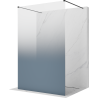 Mexen Kioto freestanding shower wall 100 x 200 cm, blue ombre 8 mm, black - 800-100-002-70-46