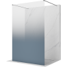Mexen Kioto freestanding shower wall 130 x 200 cm, blue ombre 8 mm, gun metal - 800-130-002-95-46