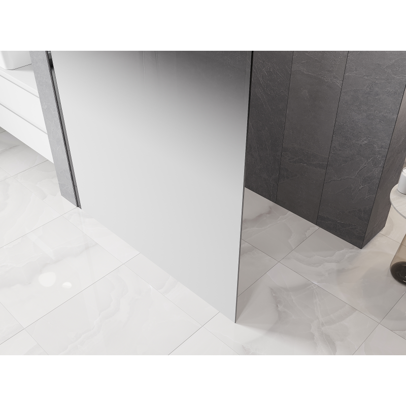Mexen Kioto Walk-in Shower Screen 130 x 200 cm, White Ombre 8 mm, Chrome - 800-130-101-01-86