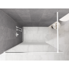 Mexen Kioto Walk-in shower wall 100 x 200 cm, white ombre 8 mm, white - 800-100-101-20-86